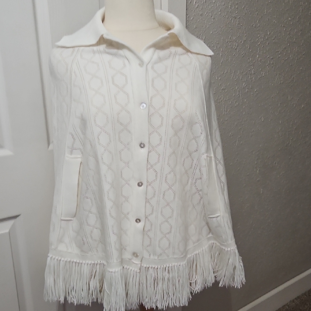 Vintage Knit 70's Poncho - Original -